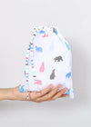Plush Bear White/Mint Cotton Potli Hamper Baby