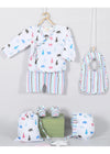 Plush Bear White/Mint Cotton Potli Hamper Baby