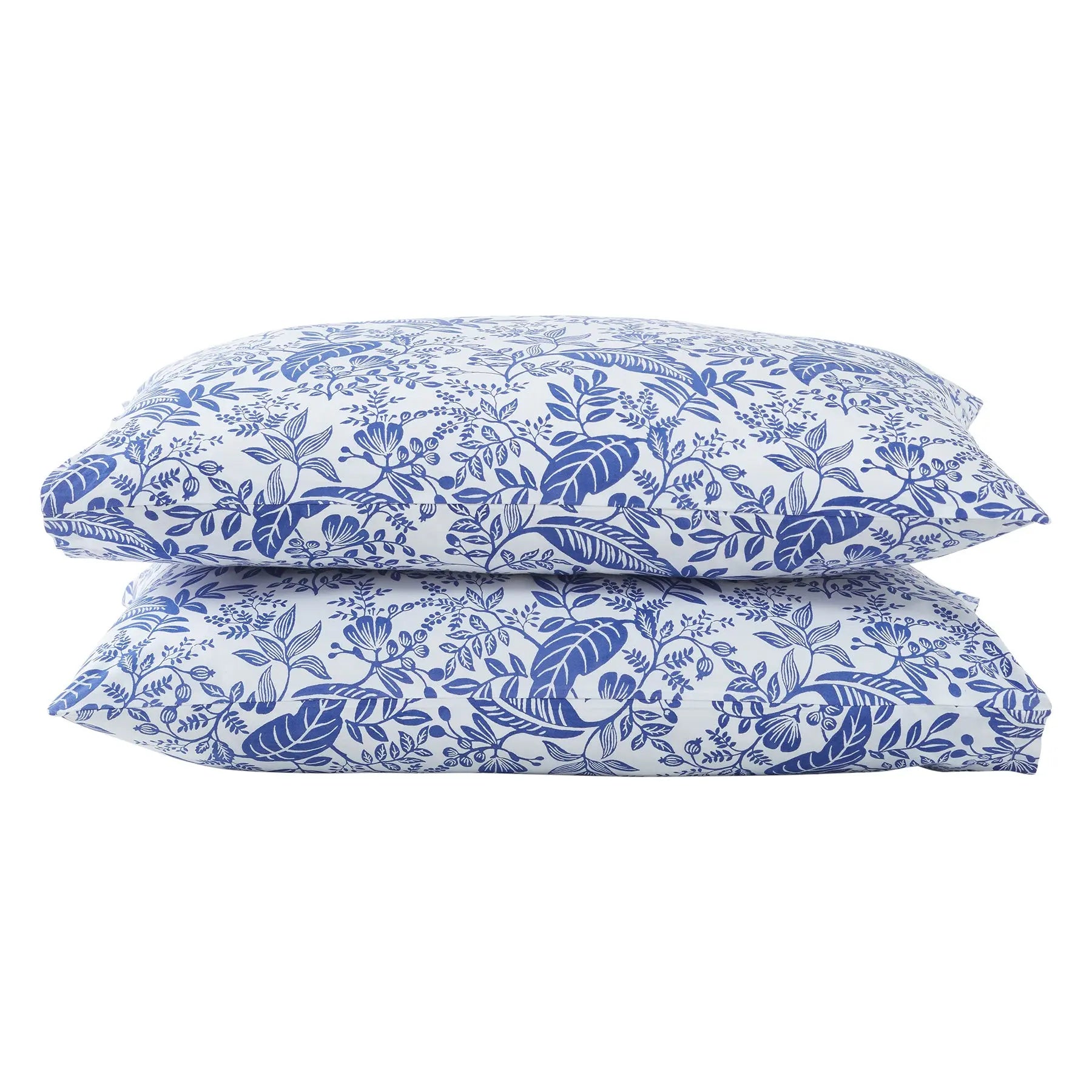 Havana Blue Hand Screen Print Cotton Pillow Cover