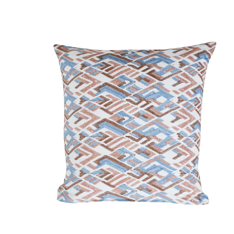 Alcissar Blue & Brown Hand Block Print Cushion Cover