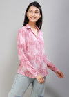 Pink Full Sleeves Women's Shirt