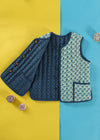 Sunrays/Bracket Blue 100% Cotton Reversible Bundi Jacket Unisex (0-12 Years)