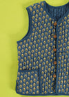Helia/Bracket Blue 100% Cotton Reversible Bundi Jacket Unisex (0-12 Years)