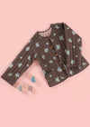 Lily bunch/Sunrays Cocoa & Pink 100% Cotton Reversible Coat Unisex (1-12 Years)
