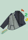 Meher/Rhombus Blue & Green 100% Cotton Reversible Coat Unisex (1-12 Years)
