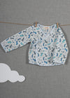 Lazy Dog Blue/Grey Cotton Jhabla Set of 2 Baby Unisex (0-6 Months)
