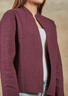 Imperial Gardem Medievel Blue Full Sleeves Reversible Barfi Quilted Jacket