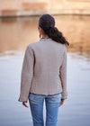 Navy And Beige Color Quilted Reversible Full Sleeves Jacket