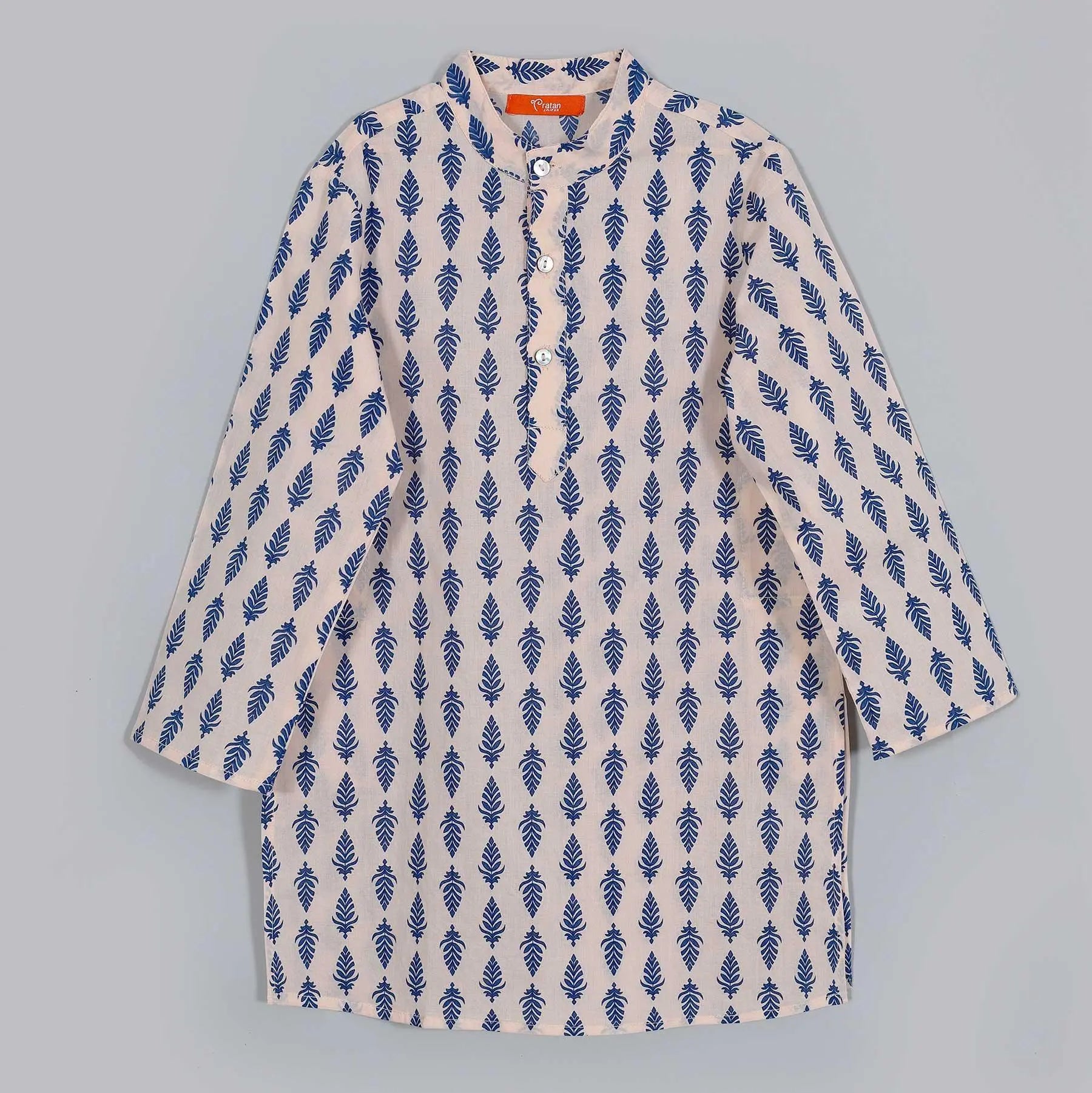 Patti White Cotton Kurta Boy (0-12 Years)