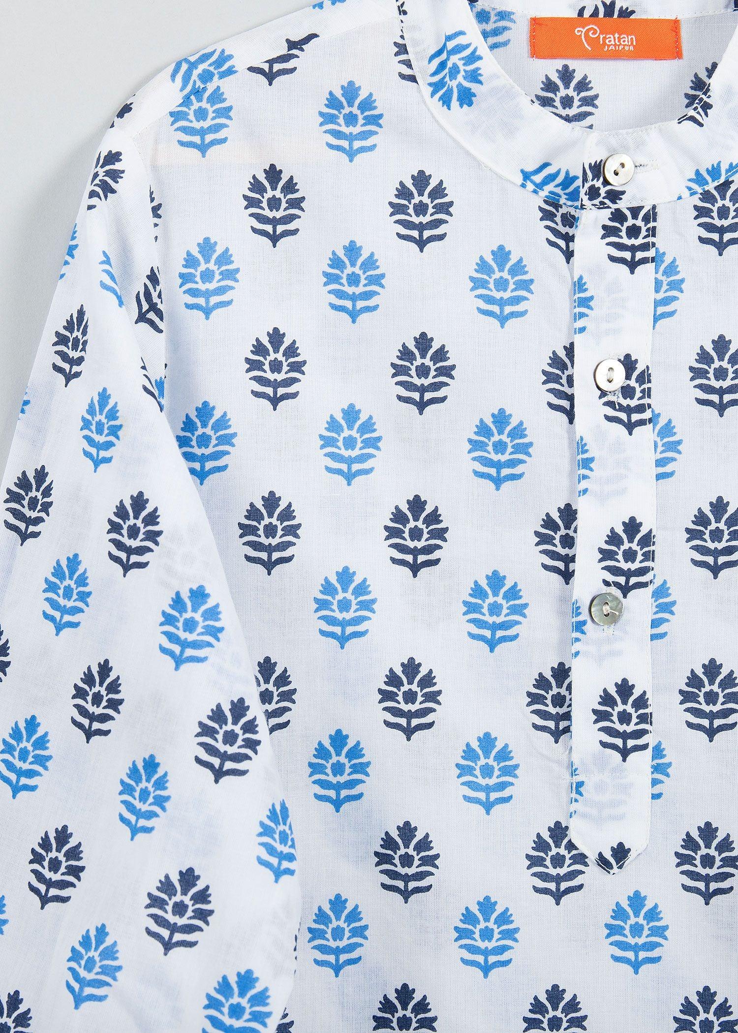 Advik Blue Coton Kurta Boy (2-12 Years)