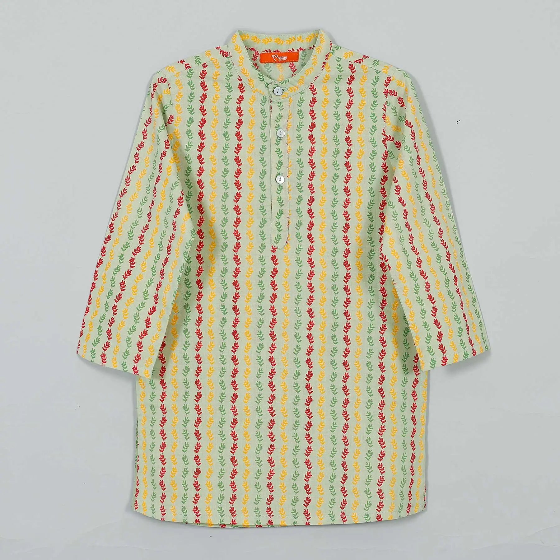 Lata Green Cotton Kurta Boy (0-12 Years)
