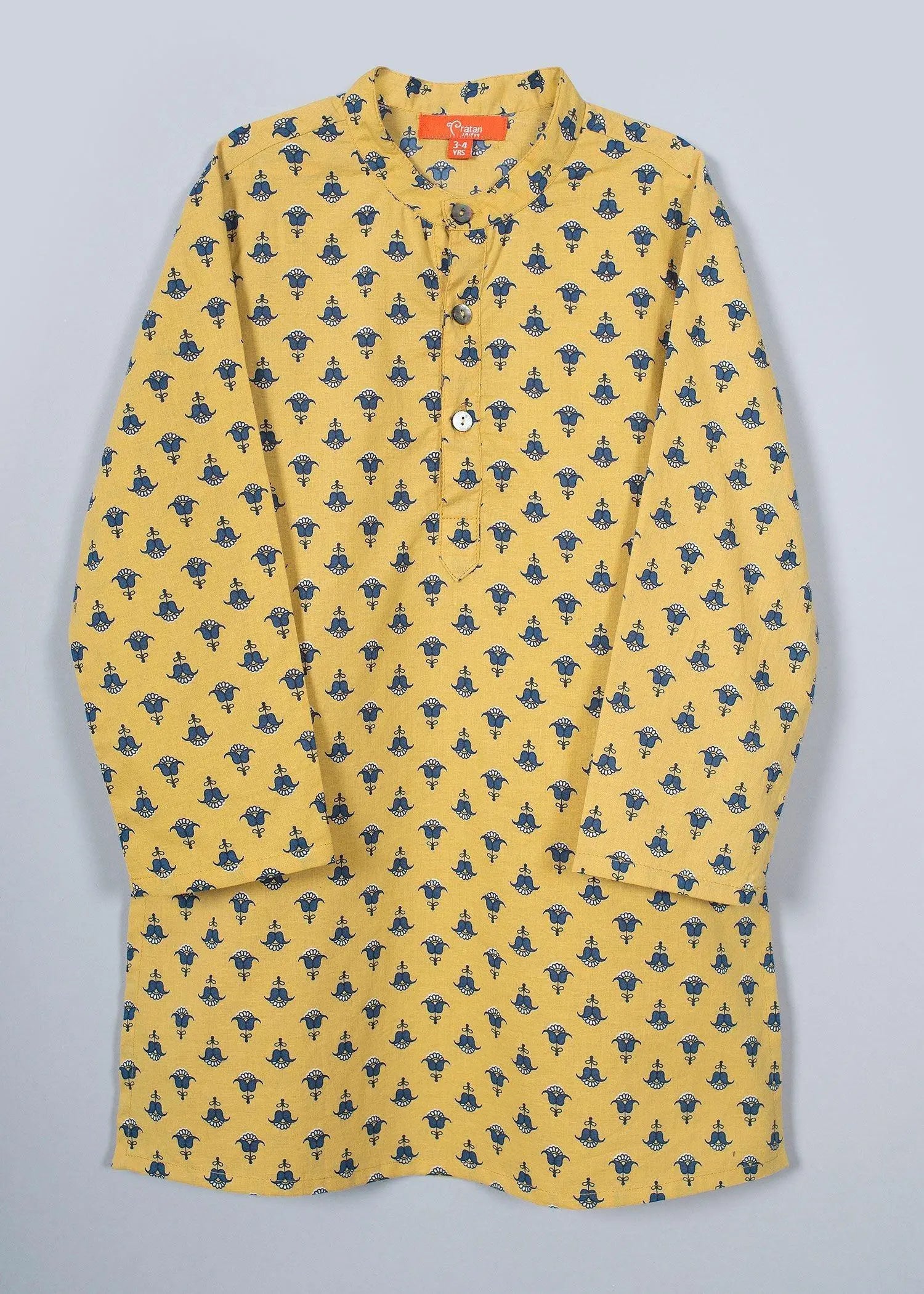 Tara Mustard Cotton Kurta Boy (6 Month to 12 Years)