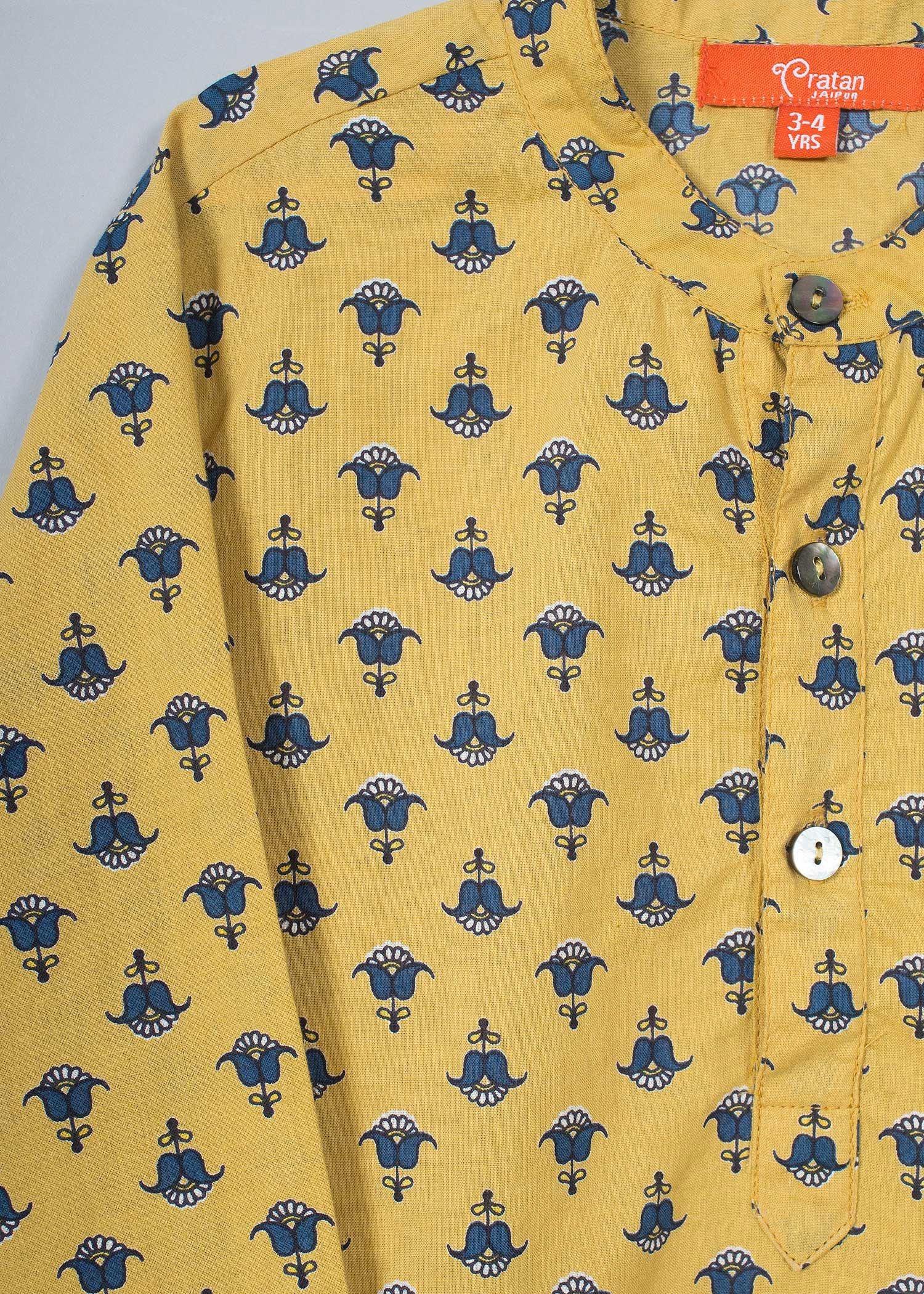 Tara Mustard Cotton Kurta Boy (6 Month to 12 Years)
