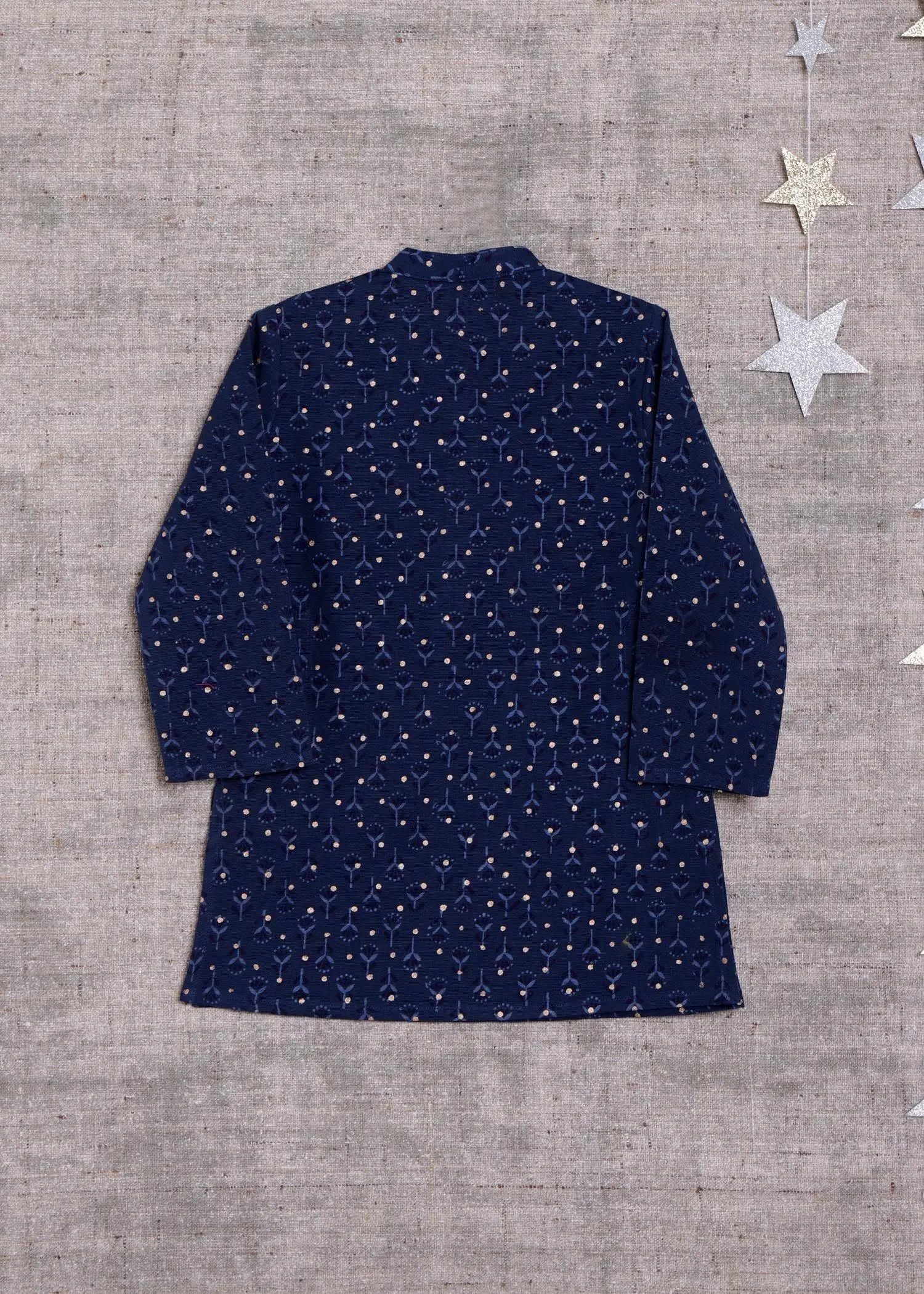 Advik Navy Cotton Kurta Boy (9 Month to 12 Years)