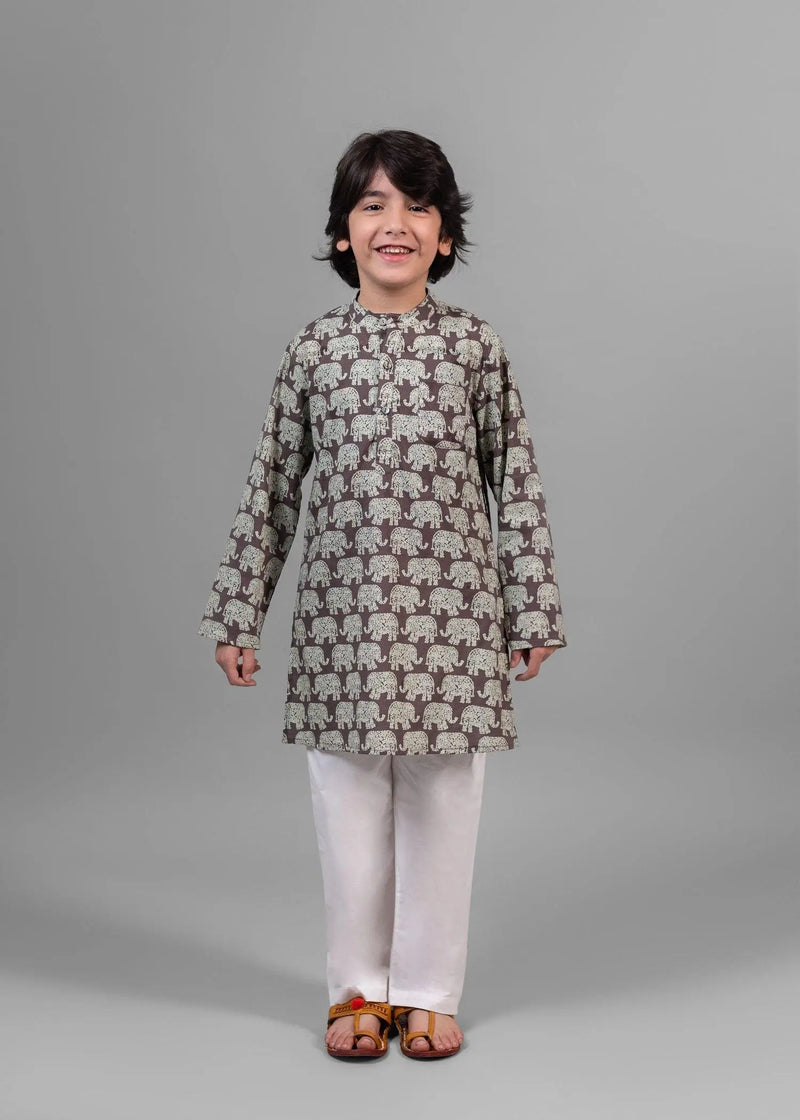 Gaj Cocoa Cotton Kurta Boy (6 Months to 12 Years)