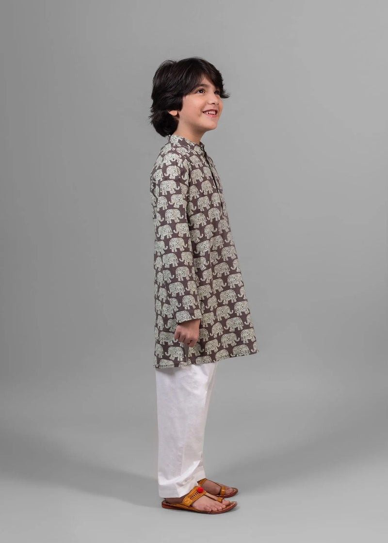 Gaj Cocoa Cotton Kurta Boy (6 Months to 12 Years)