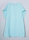 Lucknowi Blue Straight Cotton Long Kurta Girl (2-12 Years)