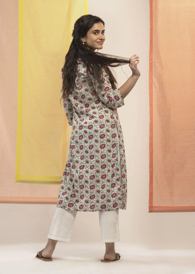Smriti Pink Cotton Kurta