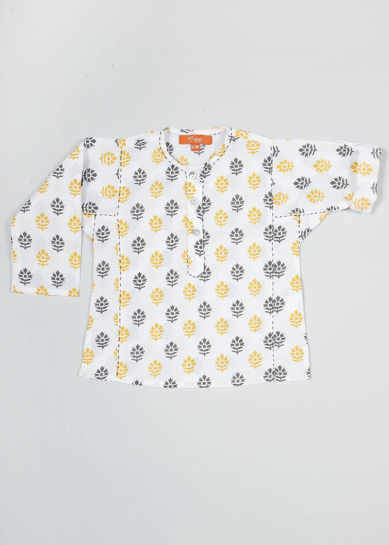 Advik Yellow Cotton Short Kurta (6 to 24 Month)