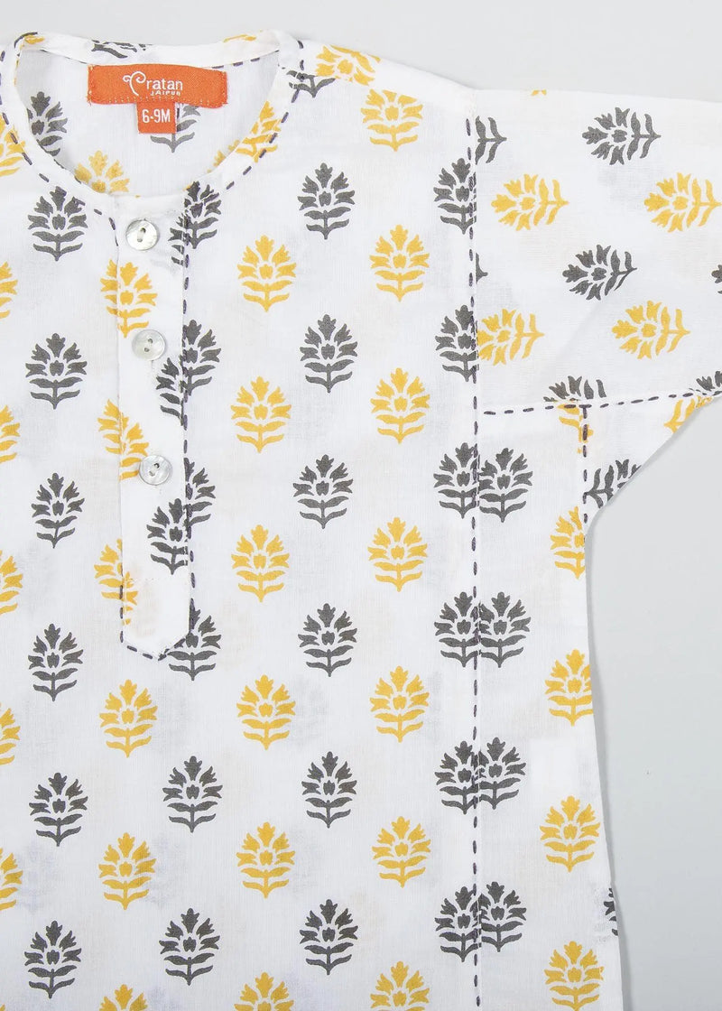 Advik Yellow Cotton Short Kurta (6 to 24 Month)