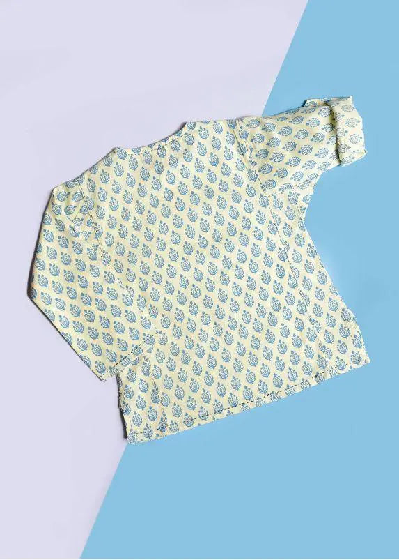 Abir Yellow Cotton Short Kurta (6 to 24 Month)