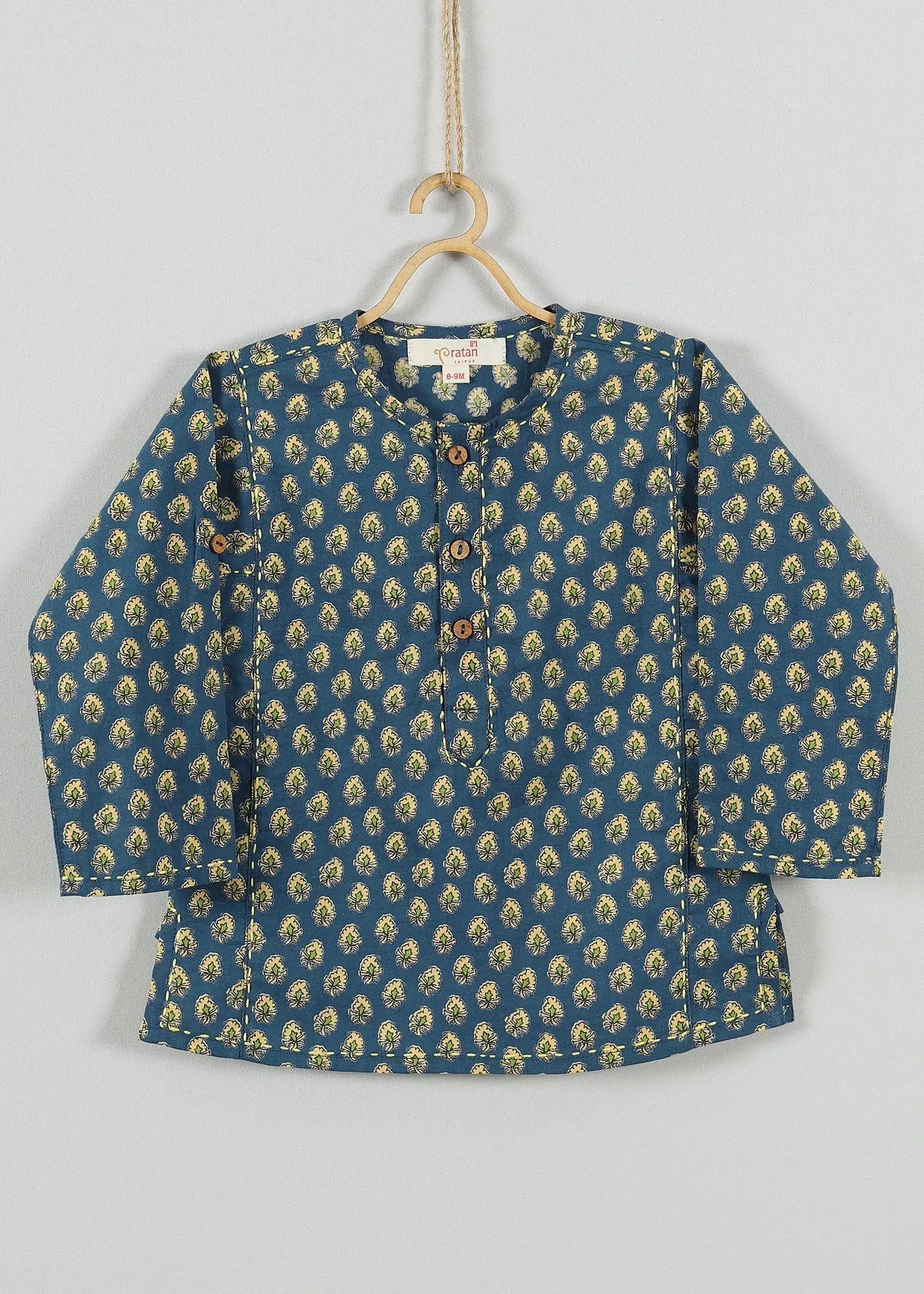 Indie Helia Yellow Cotton Kurta Baby Boy (6-24 months)