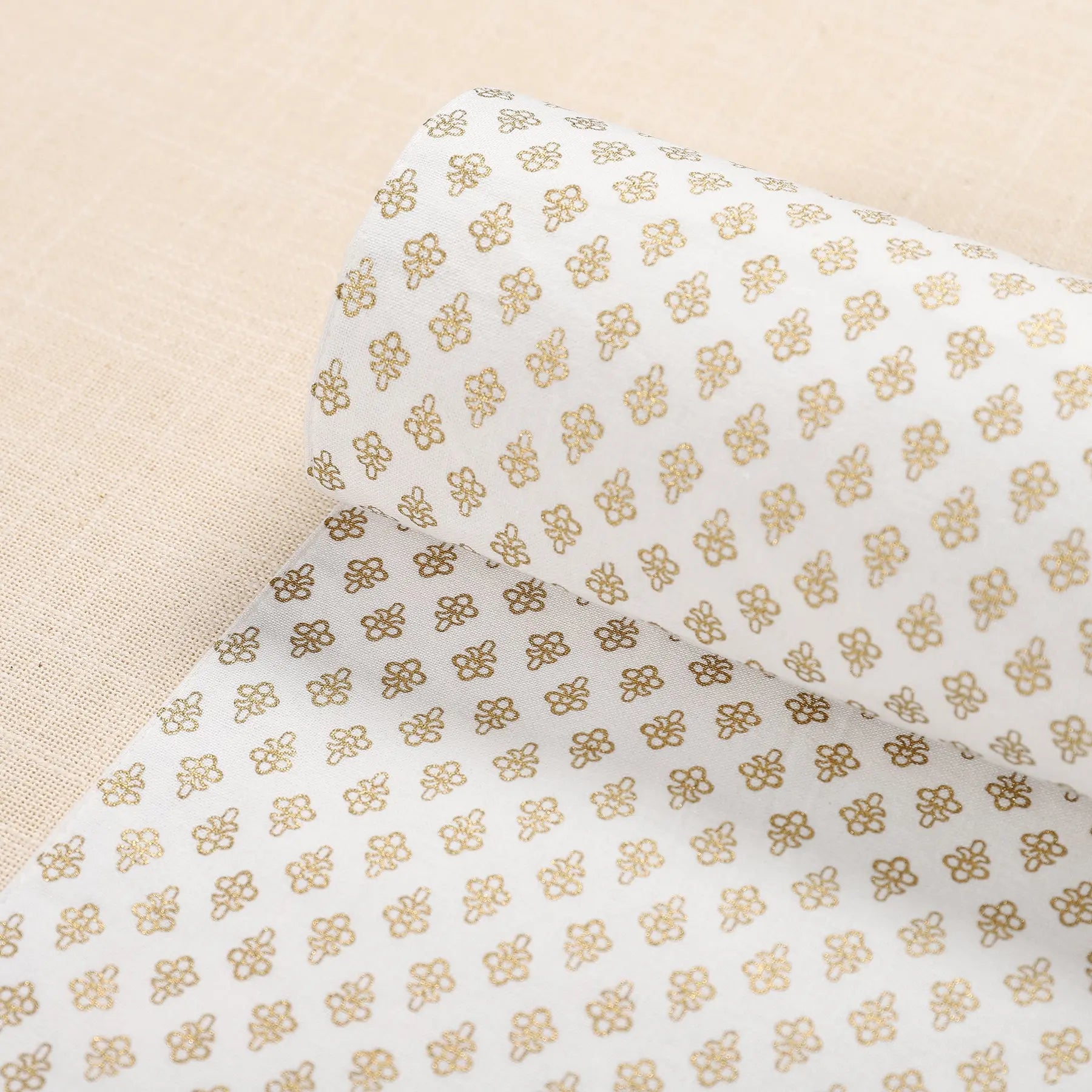 Kunj Booti Gold & White Cotton Runner