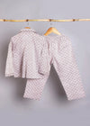 Geo Ethnic Grey Full Sleeve Cotton Night Suit Boy (0-12 Years)