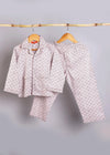 Geo Ethnic Grey Full Sleeve Cotton Night Suit Boy (0-12 Years)