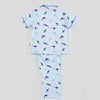 Kanga Blue Cotton Half Sleeve Nightsuit Boy (0-12 Years)