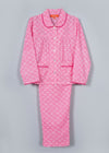Geo Ethnic Pink Full Sleeve Cotton Nightsuit Girl (0-12 Years)