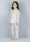 Hen Blue Full Sleeves Cotton Nighsuit Girl (1-12 Years)