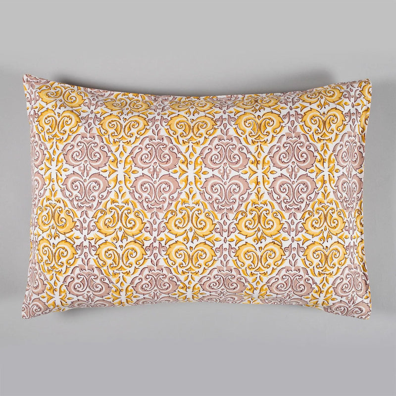 Diva Jaal Green and Beige Cotton Pillow Cover Set of 2
