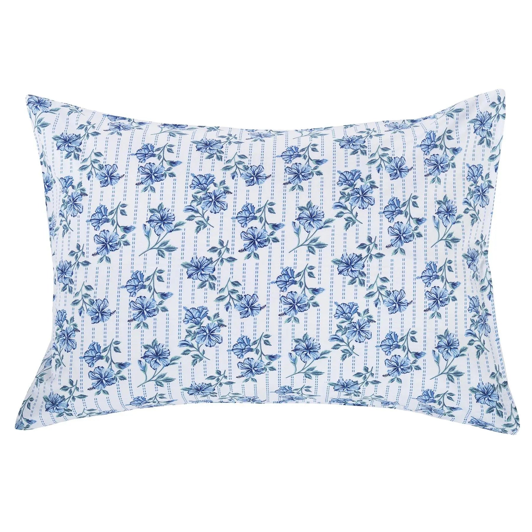 Gulistan Aqua and Blue Cotton Pillow Cover Set of 2