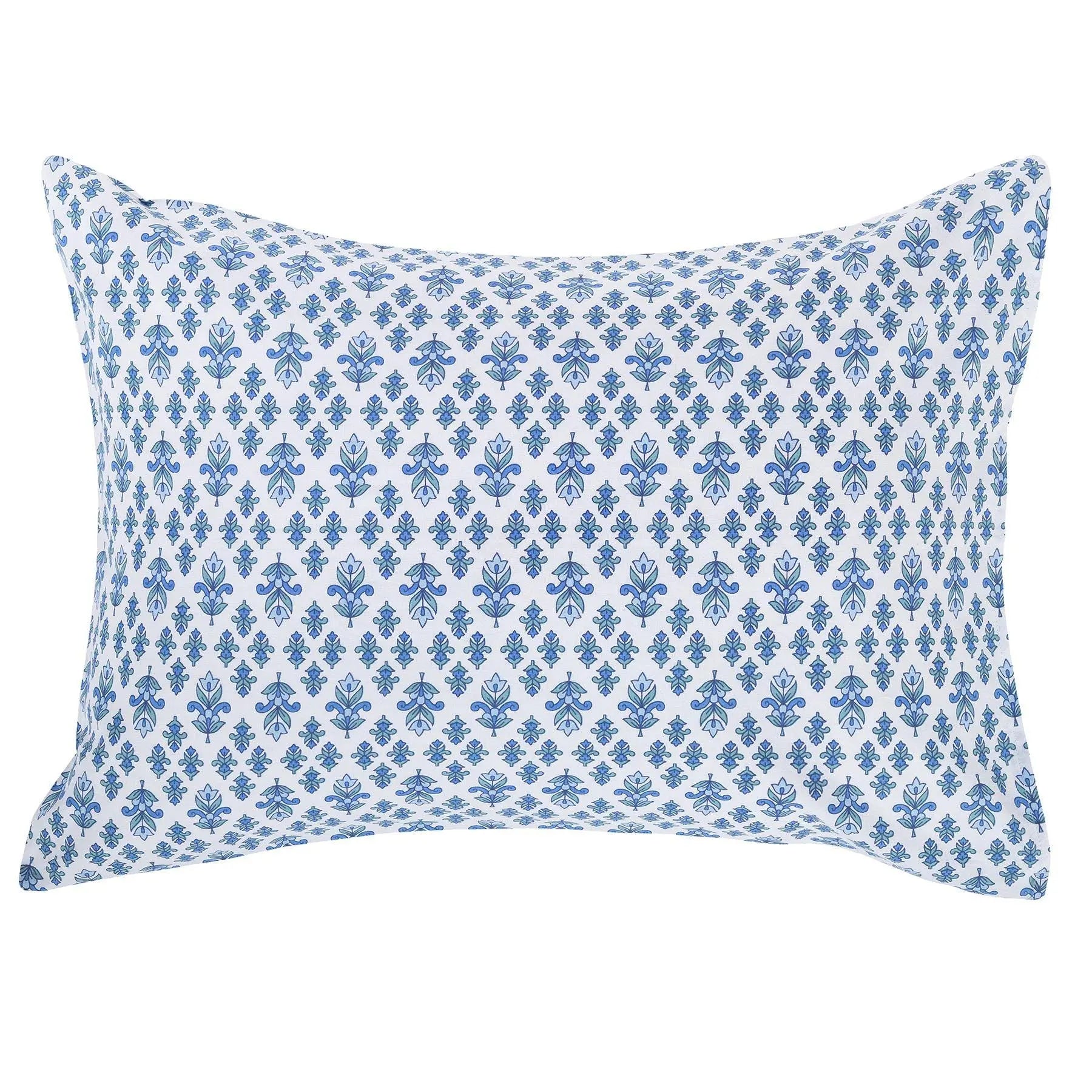 Soumya Jaal Blue Cotton Pillow Cover Set of 2