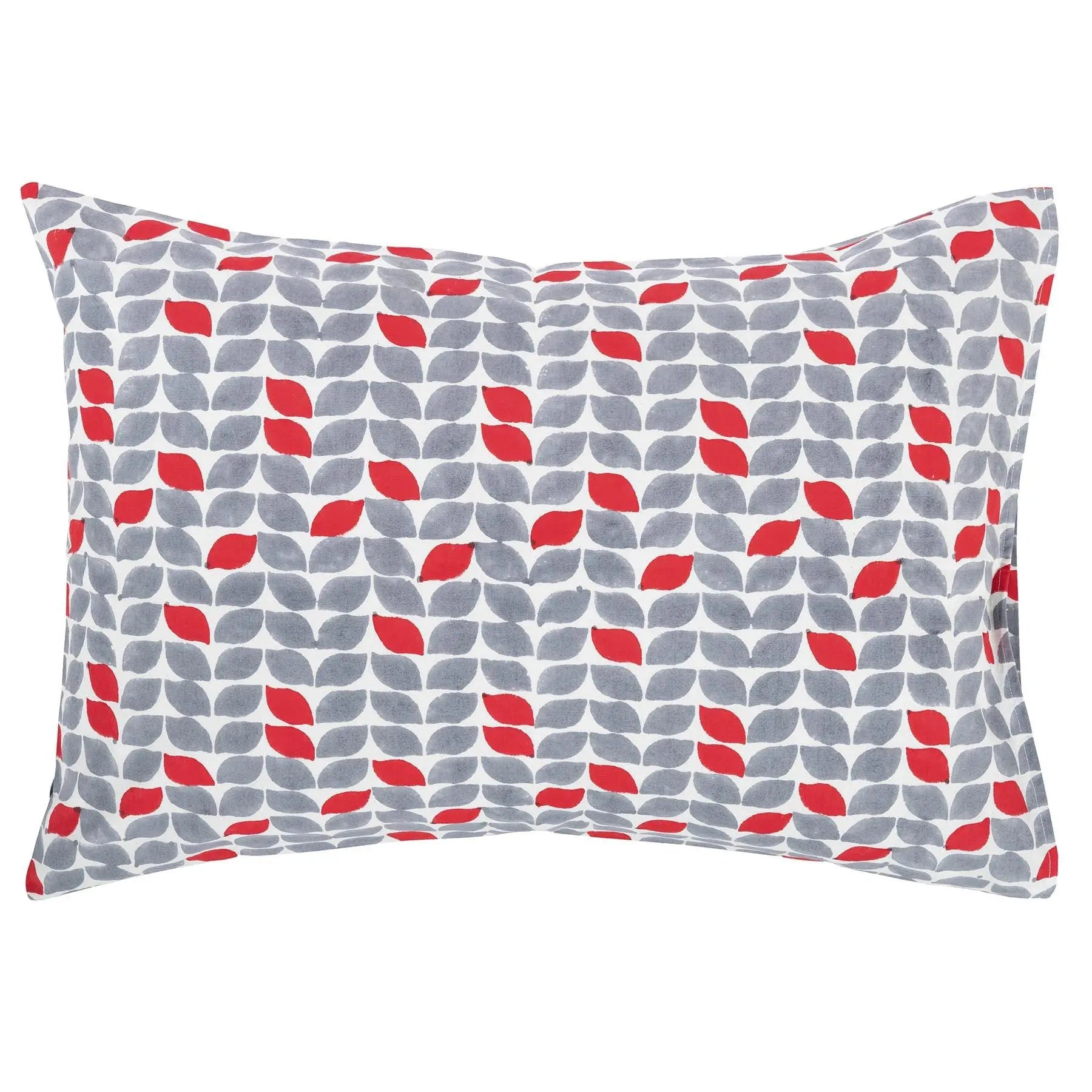 Tropicana Black and Red Cotton Pillow Cover Set of 2