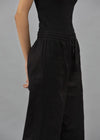Black Color Cotton Round Hem Pant
