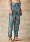 Green Tapered Straight Pants