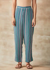 Green Tapered Straight Pants