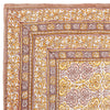 Elegance Beige and Yellow Hand Block Print Cotton AC Quilt