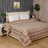 Elegance Beige and Yellow Hand Block Print Cotton AC Quilt