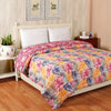 Leaves Multi Color Hand Screen Print Extra Cotton Filling Quilt