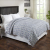Pochampally Ikat Grey & Blue Color Hand Block Print Extra Cotton Filling Quilt