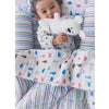 Plush Bear White/Mint Cotton Quilt Kids
