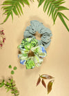 Scrunchies (Set of 2) Green/Grey Medium
