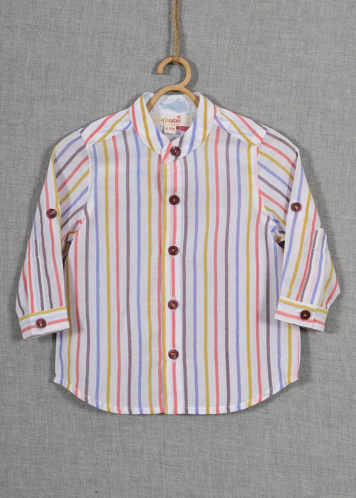 Stripes Yellow Cotton shirt baby boy (6-24 months)