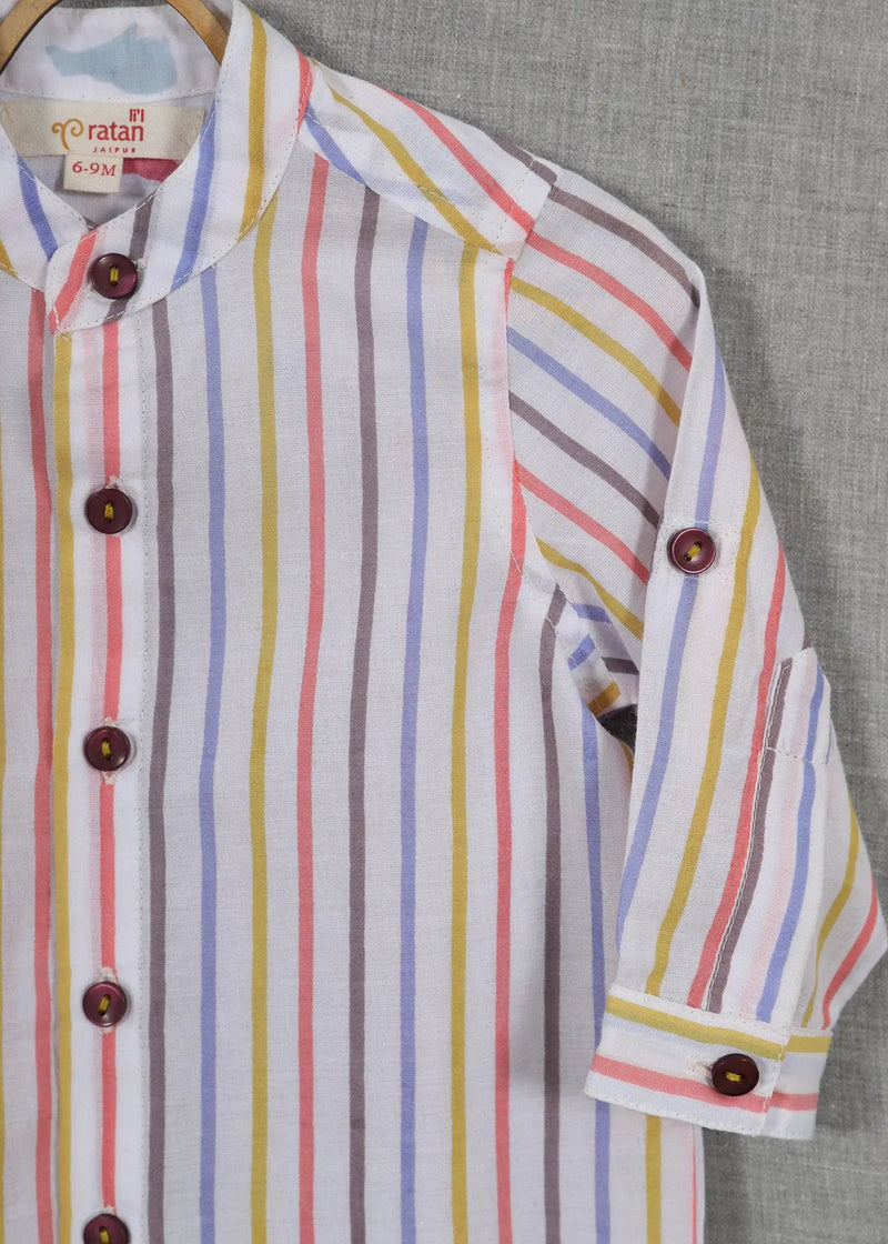 Stripes Yellow Cotton shirt baby boy (6-24 months)