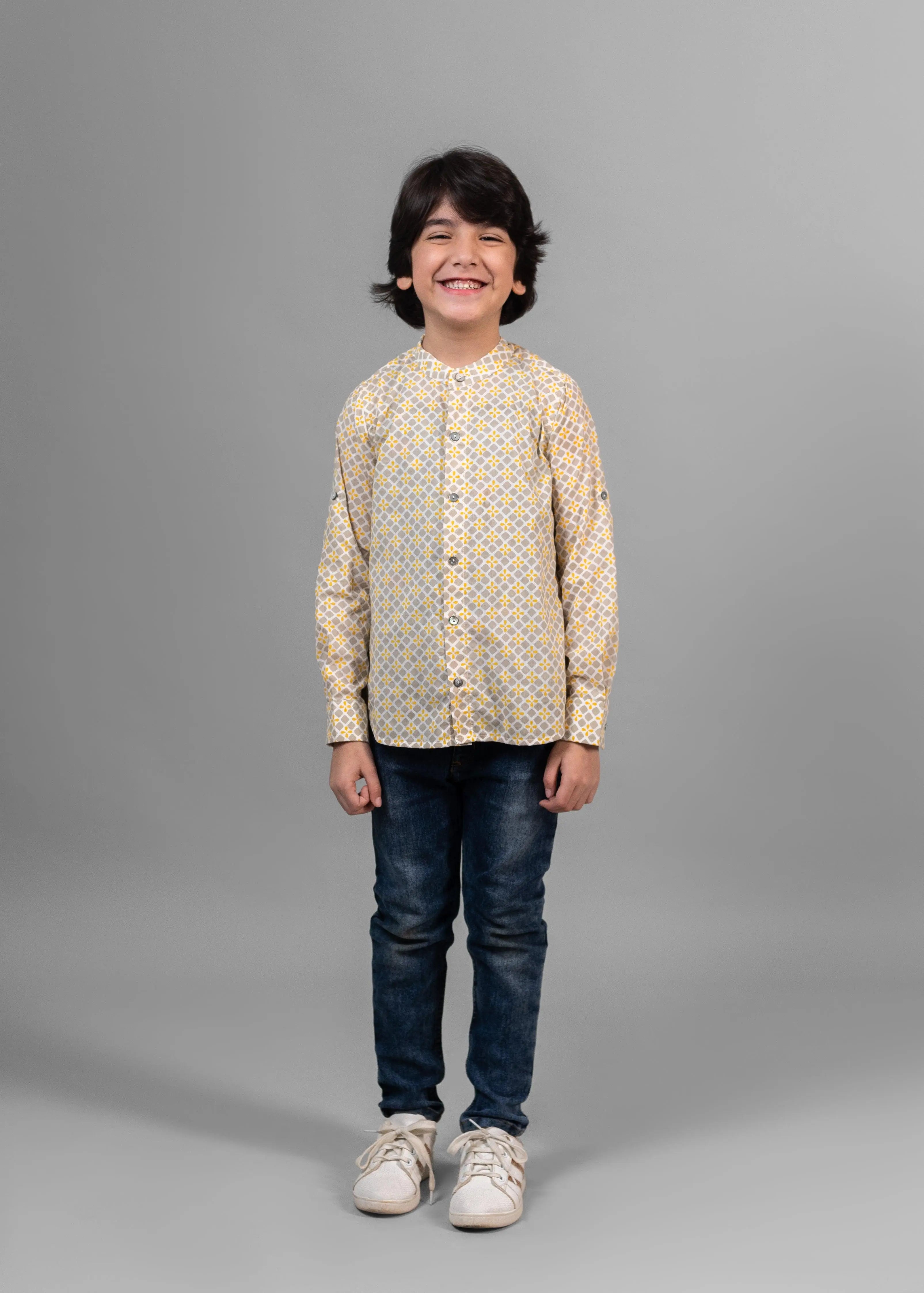Sesame Beige Cotton Full Sleeves Shirt (6 Months to 12 Years)