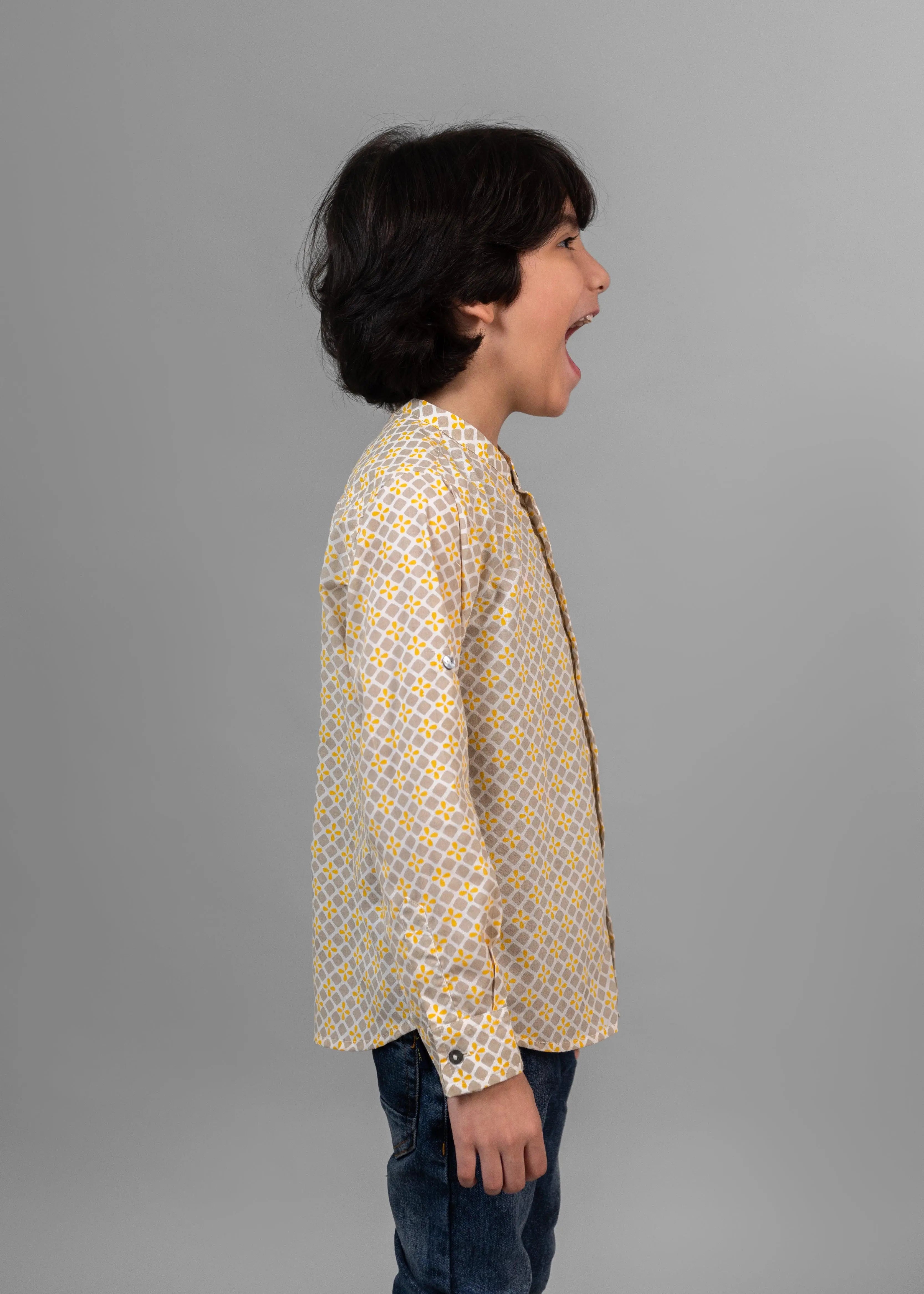 Sesame Beige Cotton Full Sleeves Shirt (6 Months to 12 Years)