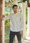 Bees Cream Cotton Full Sleeves Shirt